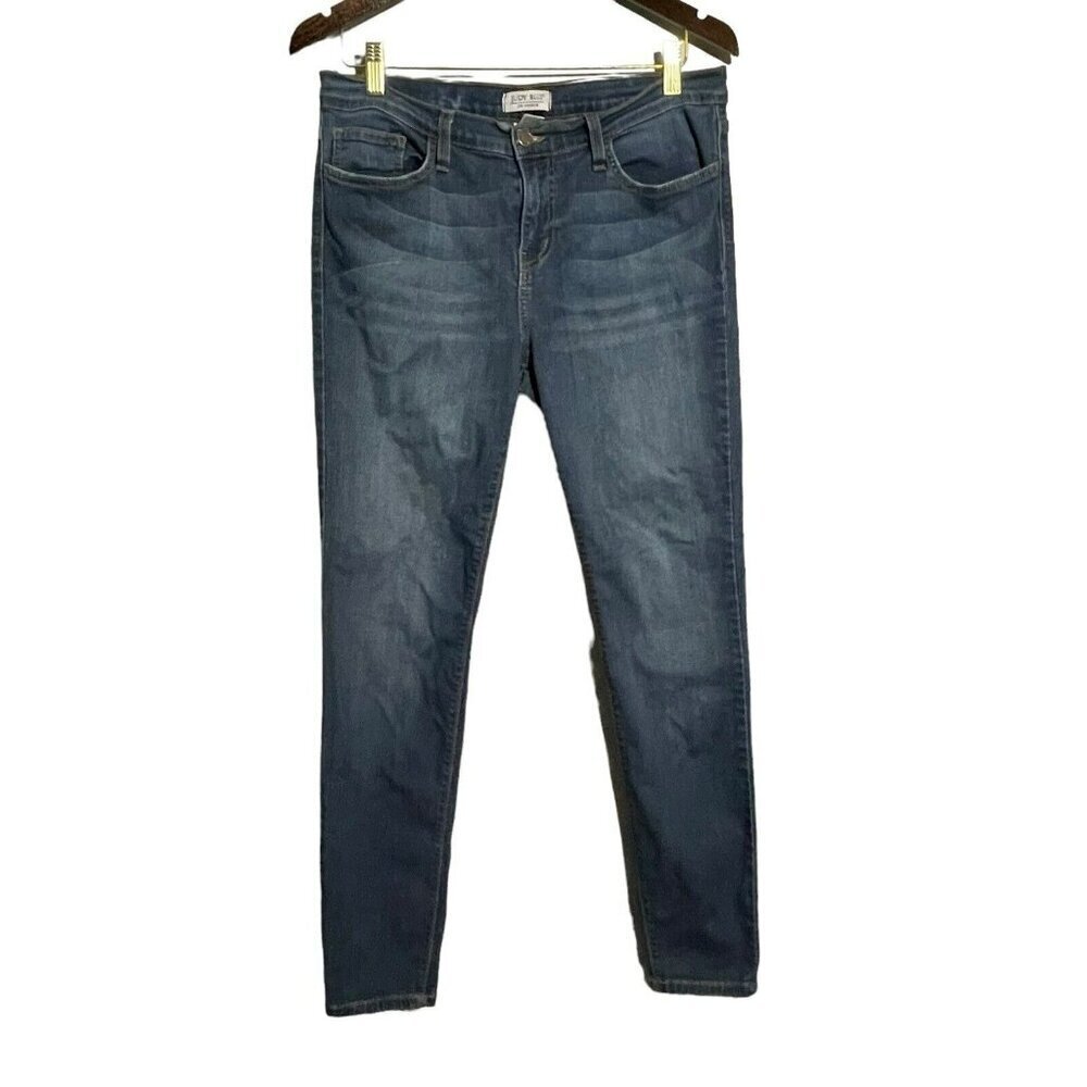 Judy Blue USA Skinny Slim Jeans Women Size 15/32 Blue Faded Moto Biker Stretch